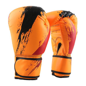 Gants de boxe d'entraînement en similicuir bleu avec fermeture à lacets pour adultes, design respirant - Product Image 5