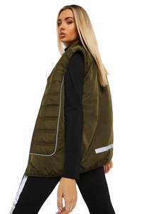 Vente en gros Nouvel arrivage Gilet sans manches à capuche matelassé en coton unisexe Veste bulle Logo personnalisé élégant pour l'hiver - Product Image 4