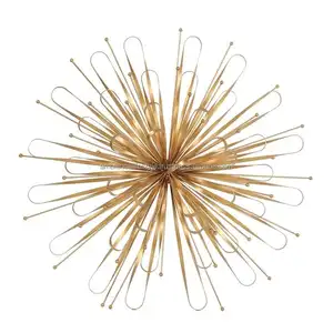 High Quality Modern Iron Gold Metal Starburst Wall Decor Orb Set of 3 for Wall Decoration by Ambience Lifestyle