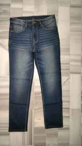 ODM Custom Selvedge Denim Factory Fabric Trouser Straight <b>Wide</b> <b>Leg</b> Blue Wash Baggy <b>Jeans</b> Slim Fit <b>Mens</b> Boy Pants <b>Men's</b> <b>Jeans</b> - Product Image 2