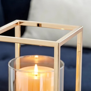 Portavelas de Cristal Hecho a Mano, Ecológico, con Base de Bola Cilíndrica, para Decoración del Hogar, Fiestas Navideñas, Zahid - Product Image 3