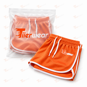 <b>Men's</b> Orange Mesh <b>Shorts</b> Mid Waist Drawstring <b>Quick</b> <b>Dry</b> Sporty Athletic <b>Shorts</b> Solid Color Front Logo <b>Men</b> Mesh <b>Shorts</b> for Sale - Product Image 6