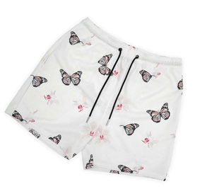 Pantalones Cortos Deportivos de Malla Personalizados, Estilo Vintage Moderno, Diseño de Cintura Alta, Atuendo de Verano a la Moda, Cómodos para Unisex - Product Image 5