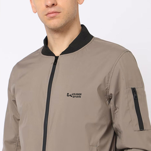 High Street Style Custom Sleeve Pockets Men's Winter <b>Canvas</b> Stand Collar Breathable Windproof <b>Jackets</b> Competitive Price - Product Image 4