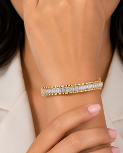 Lab Grown Diamond Jubilee Tennis Bracelet 12.00 CTW Emerald Cut DEF VVS VS 14K <b>Gold</b> Secure Box Clasp Lock Wholesale Fine Jewelry - Product Image 2
