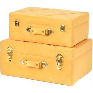 Pastel Iron <b>Storage</b> <b>Trunk</b> Set Heavy Duty Metal Keepsake <b>Box</b> Decorative Trousseau Chest Organizer for Home Bedroom Decor - Product Image 5