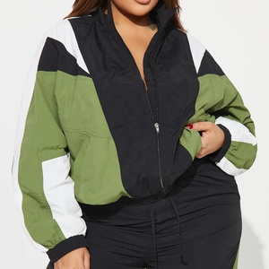 Conjunto Deportivo de Verano para Mujer, Transpirable y Ligero, Chaqueta con Cierre y Bloques de Color, Pantalones Jogger, Tallas Grandes hasta 6XL, Ropa Deportiva para Exteriores - Product Image 3