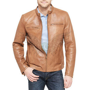 Chaqueta de Cuero para Hombre de Alta Calidad, Estilo Urbano, Acabado Premium, Chaqueta de Cuero Vintage para Hombre para Uso en Exteriores - Product Image 6