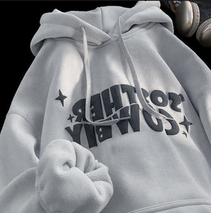 Sudadera con Capucha de Alta Calidad, Ecológica, Transpirable, con Logotipo Personalizado, Tejido Grueso, 100% Algodón, Estilo Urbano, Unisex, Vintage - Product Image 1