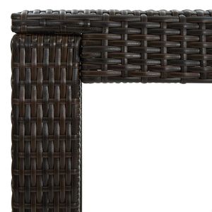 Ensemble de bar de jardin en rotin PE brun et acier thermolaqué avec revêtement polyester - Product Image 6