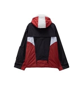 100% High Quality Men's Casual Street Wear <b>Slim</b> <b>Fit</b> Windbreaker <b>Jacket</b> Solid Color With Stand Collar & Contrast Thin Thickness - Product Image 4