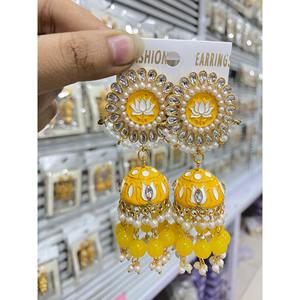 Pendientes de joyería fina cristiana de la India Étnico Egipto Joyería india para mujer Pendientes de tuerca Pendientes bohemios clásicos Jhumka - Product Image 6