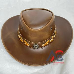 Nuevo Sombrero Fedora Clásico Enrollable para Hombre y Mujer, Sombrero Vaquero de Ala Ancha de Cuero Genuino para Disfraces y Fiestas - Product Image 1