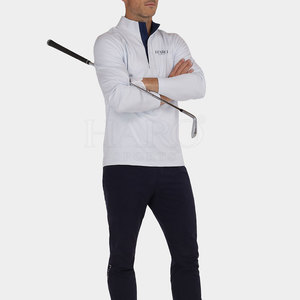 Polo de Golf para Hombre con Cierre de Cremallera, Tejido Básico de Mezcla de Algodón, Manga Corta, Ropa Deportiva para Entrenamiento Diario - Product Image 6