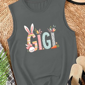 GIGI en letras grandes juguetonas Chaleco casual para mujer - Product Image 2