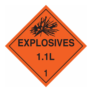 Señal de Seguridad Brady Explosives 11L 1 - Aluminio Resistente para Áreas Industriales e Investigativas - Product Image 1
