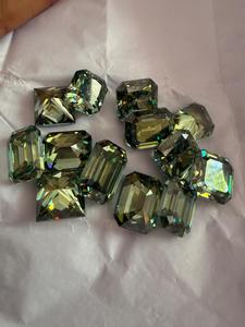 Green Moissanite Gemstone Beautiful Making Jewellery Shape Radiant Cut - Product Image 2