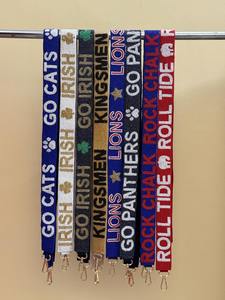 Correa de bolso roja con cuentas para el día del partido, correa larga de aleación y zinc para el hombro con clip de aleación de zinc y tela de poliéster, correa para bolsa de regalo - Product Image 5