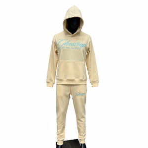 Ensemble de jogging haut de gamme pour hommes grandes tailles OEM, logo brodé, ensemble de jogging pull-over pour hommes et femmes, 100% coton molletonné - Product Image 1