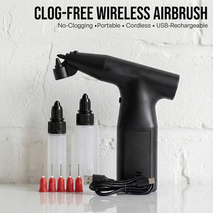Portable Electric Gravity Feed ABS <b>Spray</b> Gun Battery Powered Handheld Paint Sprayer DIY Home Repair Decoration Artwork USB 0.3mm - Product Image 1