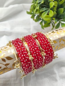 Viral 2026 Trendy High Quality <b>Glass</b> Kashmiri Jhumki Shining Ghungroo <b>Bangles</b> Wedding Party Wear Ecofriendly Multi Colors - Product Image 6