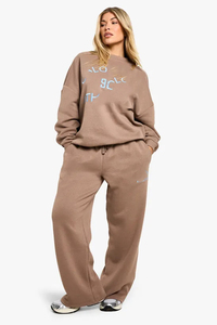Sudadera Marrón para Mujer con Apliques de Letras Camufladas, Estilo Casual, Manga Larga, Ropa Urbana, Sudaderas con Capucha para Invierno, Venta al Por Mayor - Product Image 4