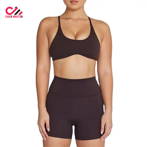 Customized Women <b>Compression</b> Soft Lightweight Gym Wear Seamless OEM Design Back Yoga Sets <b>Short</b> Women Yoga <b>Short</b> Sets - Product Image 6