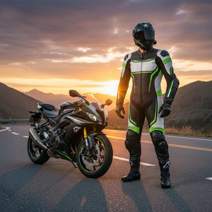 Trajes de moto de carreras de alta calidad al por mayor, nuevo diseño, chaquetas de motocicleta ligeras de cuero genuino, trajes de motociclista recién llegados. - Product Image 6