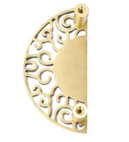 Poignée de porte ronde en laiton de qualité supérieure avec motif de feuillage pour porte principale, design Art Déco, poignée décorative robuste pour la maison et le bureau