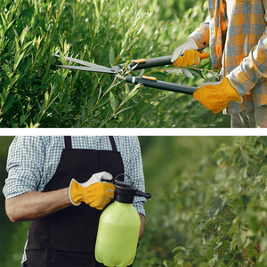 Comfortable Leather Working <b>Gloves</b> With Elastic Cuff Men's XL Insulated Leather Cotton Lining Work <b>Gloves</b> For Adult - Product Image 5