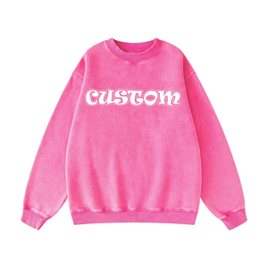Glory Custom <b>Screen</b> Print Acid <b>Wash</b> Oversized Sweatshirt 100% Cotton Premium Quality Sweatshirt For Unisex OEM Wholesale - Product Image 4
