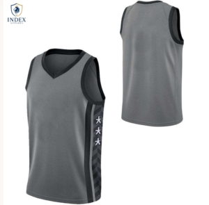 INDEX APPAREL Men's Sleeveless Basketball Jersey V-Neck Sublimated Geometric Print Moisture Wicking <b>Athletic</b> Fit - Product Image 1