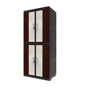 Gabinete de Almacenamiento de Plástico Resistente de 4 Puertas, 72x48x171cm, con Diseño Minimalista Anti-Rayones - Product Image 4