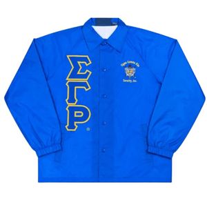 Veste coupe-vent brodée Sigma Gamma Rho, veste personnalisée avec lettres grecques, veste de sororité pour femmes, boutons pression, vêtements de sport légers - Product Image 2