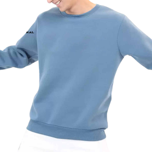 Sweat-shirt unisexe à col rond, couleur unie, manches longues, coupe classique, 100% coton, tissu molletonné, vêtement décontracté pour l'automne - Product Image 2