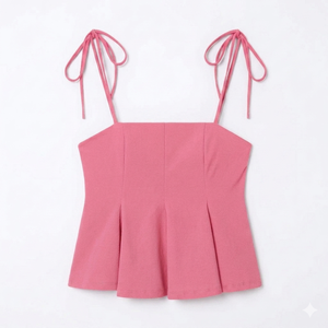 MANUFACTURETR Custom Women Sleeveless <b>Spaghetti</b> <b>Strap</b> quick dry Casual Summer Slim Fit Fashionable pink Tank Top wholesale - Product Image 1