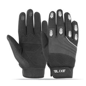ELIXE Gants de course à doigts entiers en nylon antidérapants et respirants pour le cyclisme en plein air, fermeture à boucle et crochets unisexe - Product Image 1