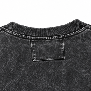 Camiseta de algodón lavado oversize para hombre, manga corta, cuello redondo, estilo casual, lisa, de punto jersey, color sólido, vintage - Product Image 5