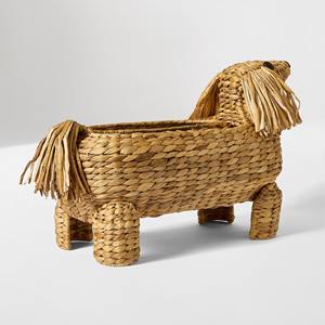 Cesta de jacinto de agua tejida con forma de Dachshund, cesta de almacenamiento hecha a mano, venta al por mayor, ecológica, hecha en Vietnam - Product Image 4