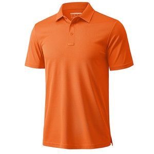 Active Wear <b>Orange</b> <b>Polo</b> Shirt Soft Performance Fabric Breathable Modern Fit Short Sleeve Everyday Comfort - Product Image 1