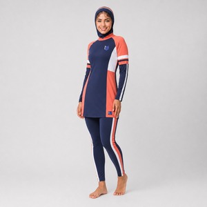 Offre Spéciale – Ensemble Burkini Confortable, Durable, Modeste et Écologique – Coupe Haute, 2 Pièces, Couleur Unie Imprimée, Séchage Rapide - Product Image 4
