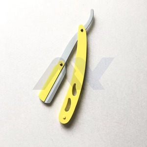 High Quality Disposable Barber Straight Razor <b>Single</b> Replaceable Stainless Steel Blade Private Label Professional Shaving Tool - Product Image 4