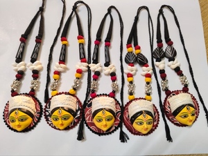 AMULYAM OVERSEAS Handmade Bohemia Tribal <b>Necklace</b> Earring Set | Ethnic <b>Statement</b> Jewelry | Beaded Artisan Pendant | Wedding Gift - Product Image 5