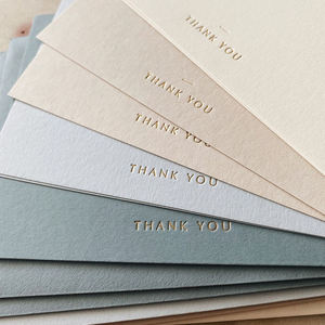 การ์ดขอบคุณสีชมพูพิมพ์ลายนูนพร้อมซองจดหมาย – นามบัตรแบบกำหนดเอง - Product Image 3