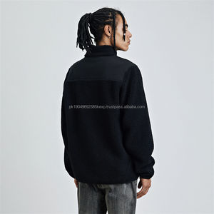 OEM Fábrica de logotipo personalizado Unisex Cremallera Invierno Polar Sudaderas Hombres de peso pesado Sherpa Chaqueta de lana - Product Image 4