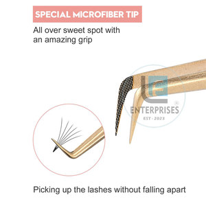 Pince à épiler professionnelle pour extensions de cils, en acier inoxydable, durable, prise parfaite, pointe fine, haute qualité - Product Image 4