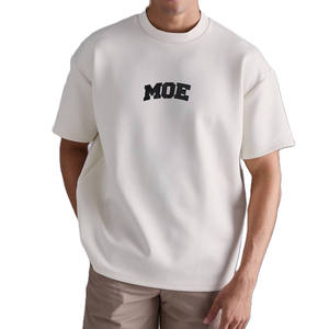 เสื้อยืดผู้ชายทรงโอเวอร์ไซส์ ปักลายมินิมอล ผ้าฝ้าย สตรีทแวร์ แขนสั้น รับผลิตแบรนด์ส่วนตัว ขายส่ง - Product Image 1