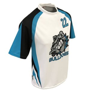 Camiseta de Fútbol Sublimada Personalizada, Camiseta de Fútbol con Cuello en V para Hombre, Uniforme de Equipo Blanco y Negro, Camiseta Deportiva de Tela de Poliéster - Product Image 4