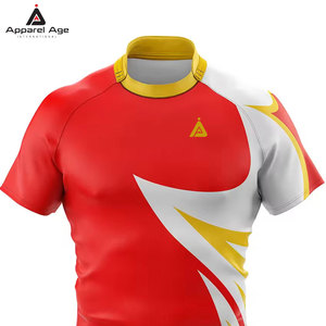 เสื้อรักบี้ขายตรงจากโรงงาน ผลิตตามสั่งสำหรับทีม ระบายอากาศได้ดี เป็นมิตรกับสิ่งแวดล้อม ผลิตจากโพลีเอสเตอร์ 100% ชุดฝึกซ้อมกีฬา - Product Image 4