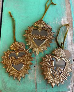 Adorno de Pared de Corazón Bohemio de Latón, Hecho a Mano, de Metal, para Decoración de Interiores, Sala de Estar, Navidad y San Valentín - Product Image 2